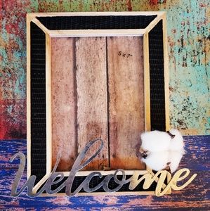 Hand crafted welcome picture frame